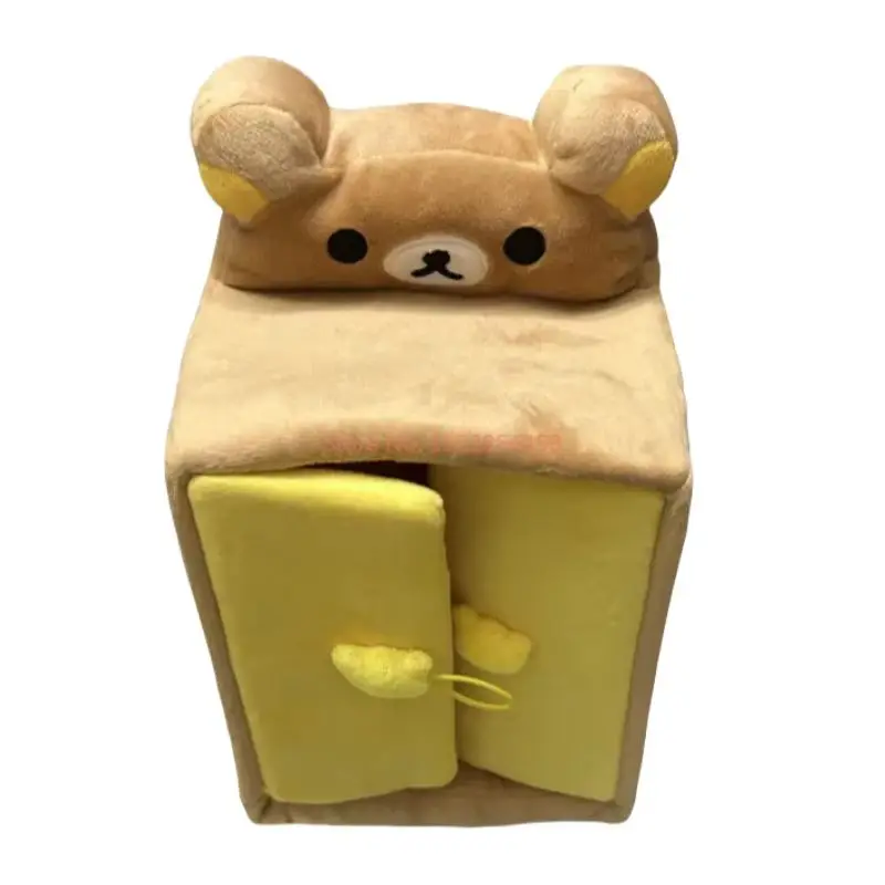 Kawaii Cartoon Relaxed Bear Wardrobe/Drawer/Compartment Box Rilakkuma Fun Stationery Ornaments Desktop Storage Girlfriend Gift desktop storage box stationery storage box desktop storage kit storage drawer boxes