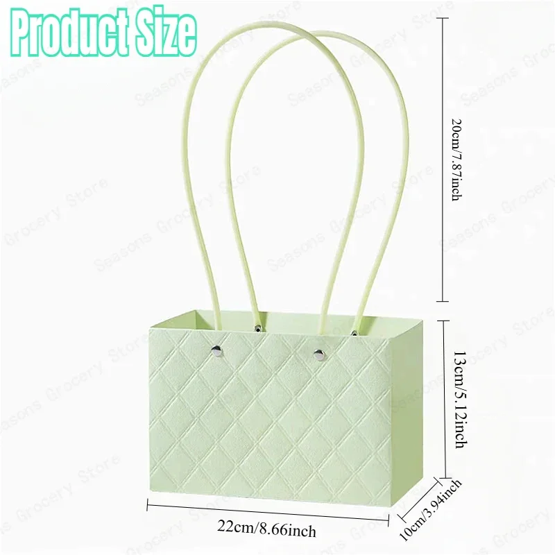 2025 New Reusable Waterproof Flower Tote Bag Eco Friendly Wedding Party Favors Gift Box Portable Bouquet Packaging Decorations 6