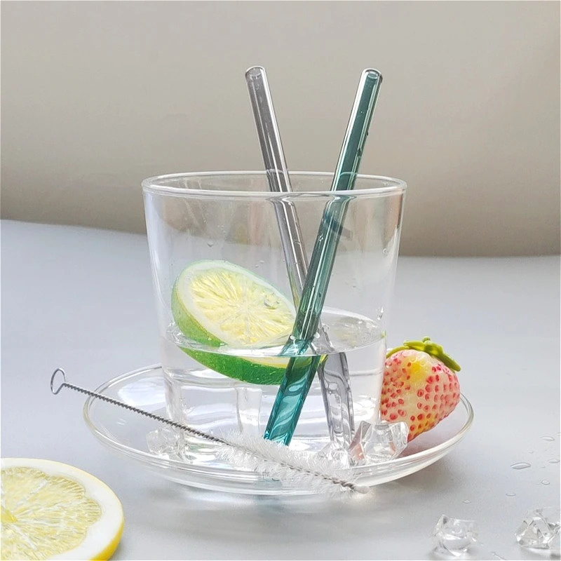 Eco-Friendly Borosilicate Glass Straws - 5-Pack Gift Set