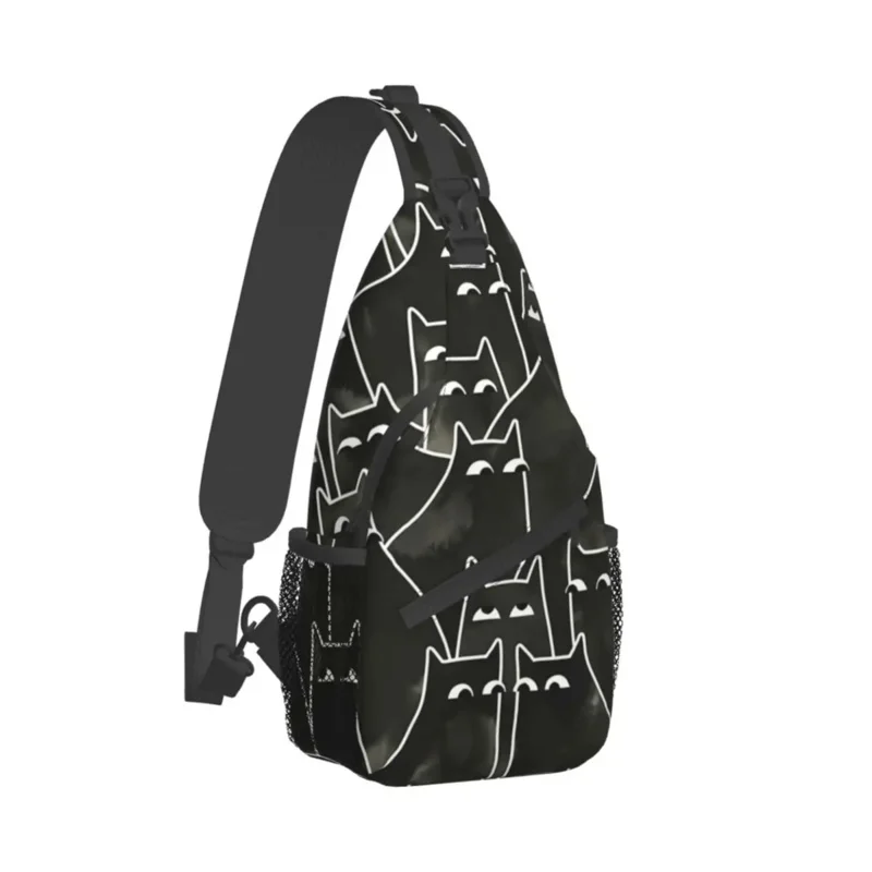 

Animals Crossbody Bag Sports Suspicious Cats Chest Bag Unisex Women Man Fashion Shoulder Backpacks Travel