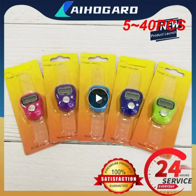 

5~40PCS Plastic Compact Mini Stitch Marker And Row Finger Counter LCD Electronic Digital Tally Counter Random for Any Knitter