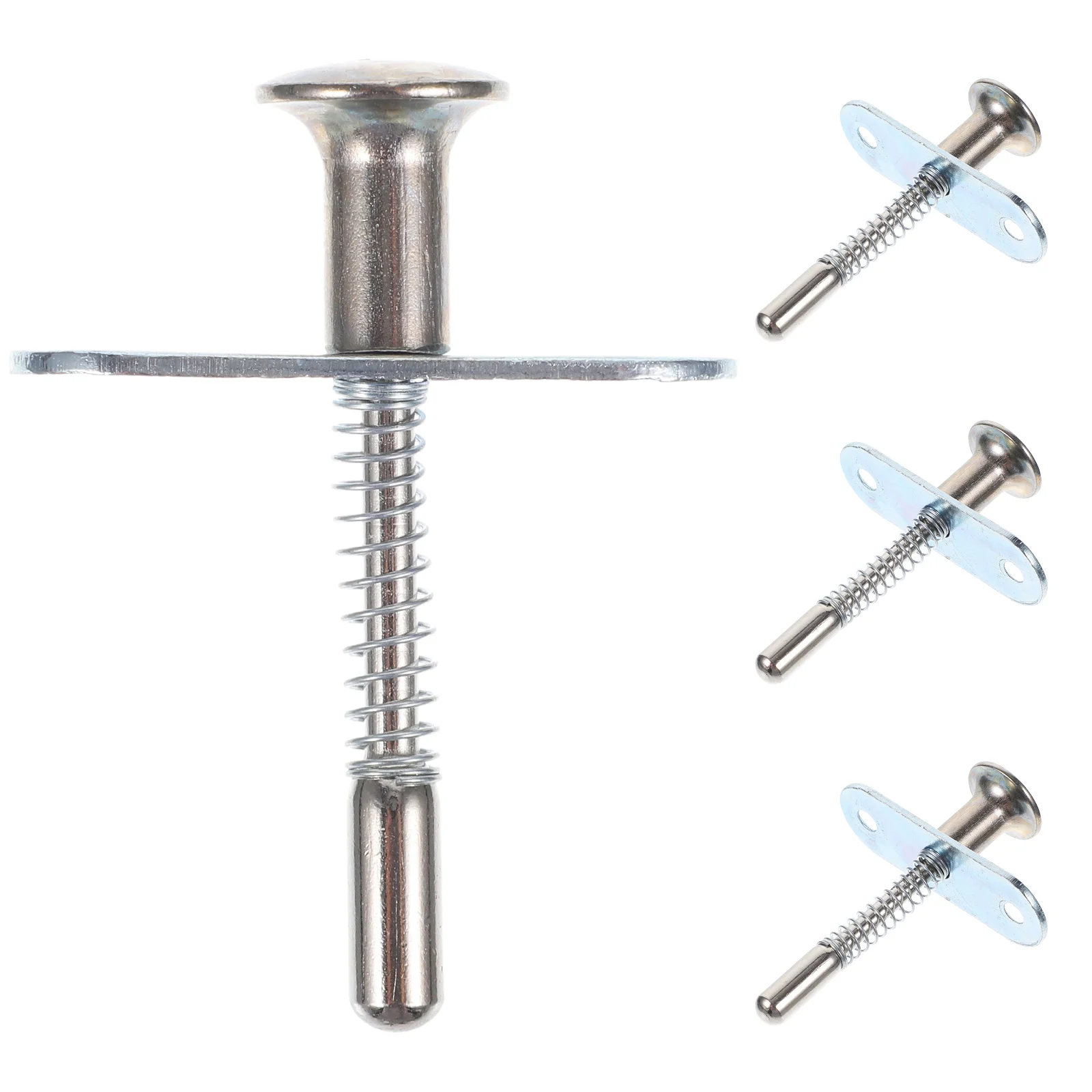 Spring Latch Window Screen Plunger Pin Bed Latches Mini Crib Baby Iron for Cage Doors 4 Pcs