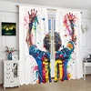 Various Football Number 10 Players -2 pieces - Printed curtains, 100% polyester, suitable for home decor (excluding poles) 3