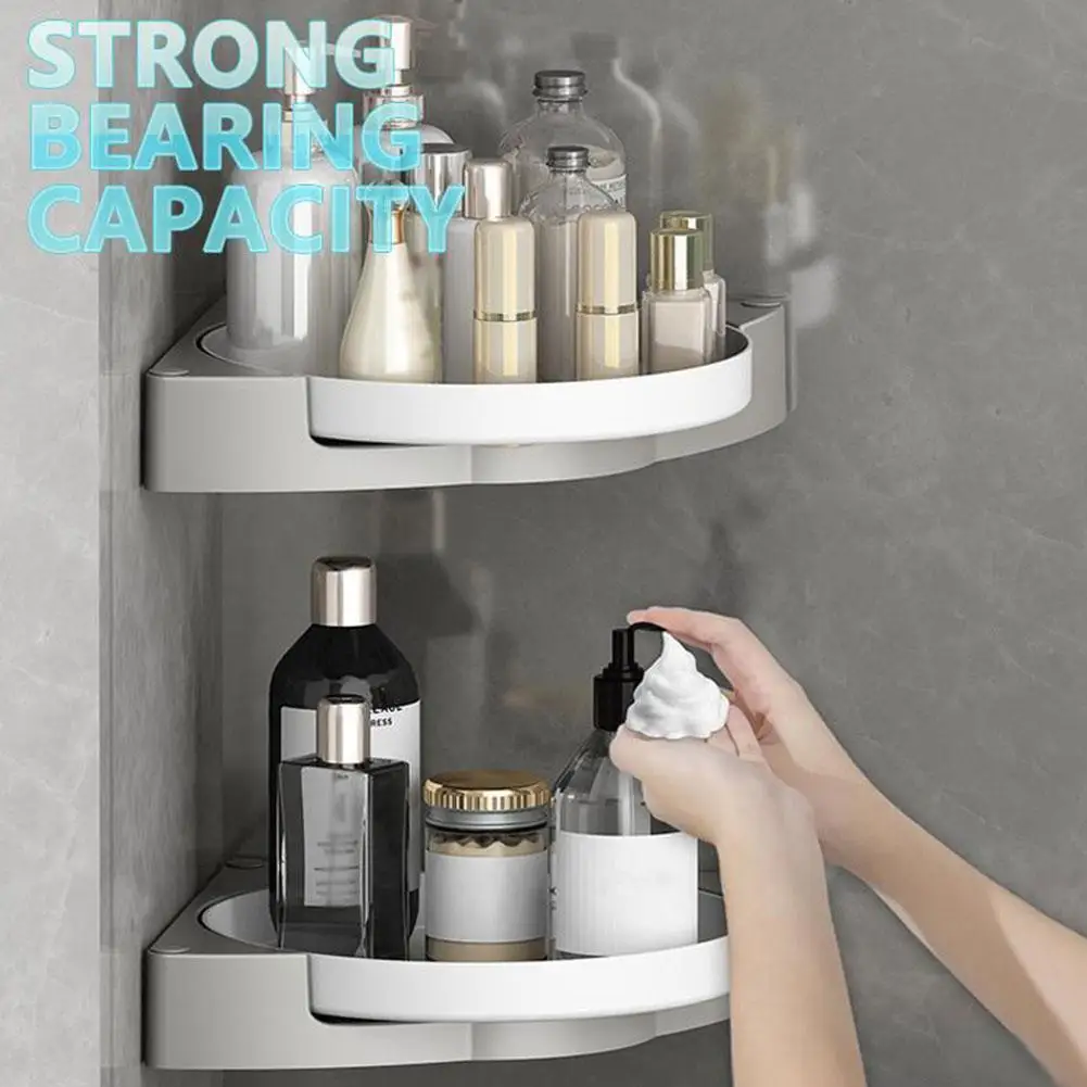 

Shower Caddy Corner Triangle Storage Rack Space Bathroom Shelf Adhesive Organizer Drilling Shelves 1/2pcs Multilayer No Wal I0I7
