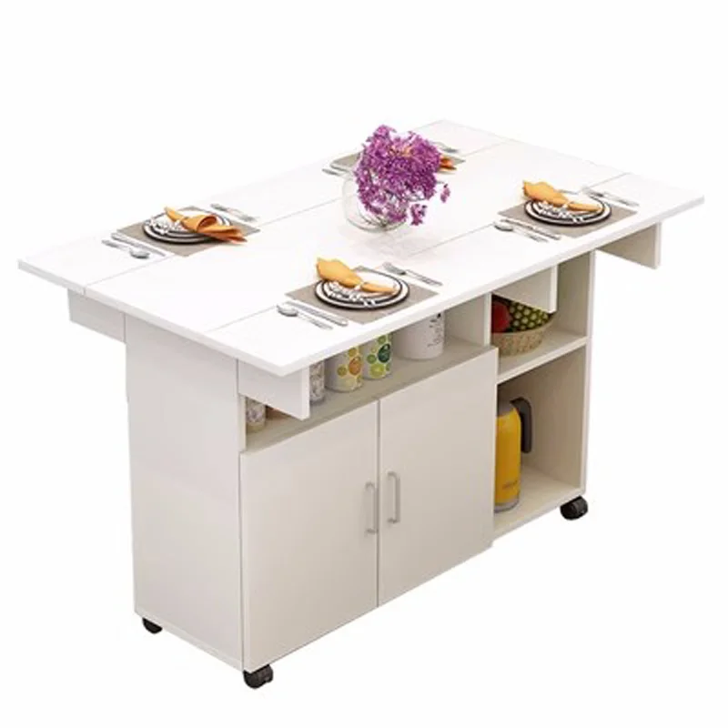 Table and Chair Combination Modern Simple Nordic Retractable Folding Table Small Household Rectangular Sideboard Dining