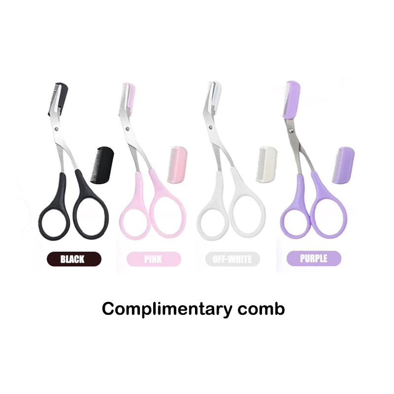 여성용 눈썹 트리머 가위, 미용 제품, 빗 포함, 눈썹 면도기, 메이크업 도구, 미용 가위