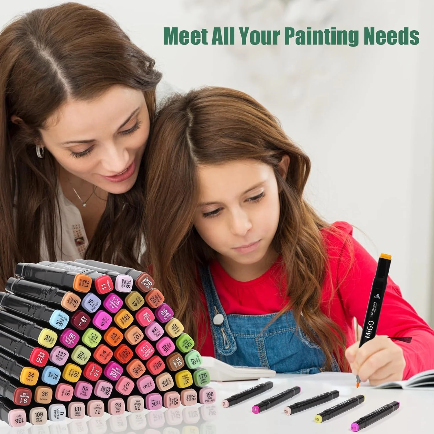 24-80 colors art markers set alcohol oily felt double head permanent