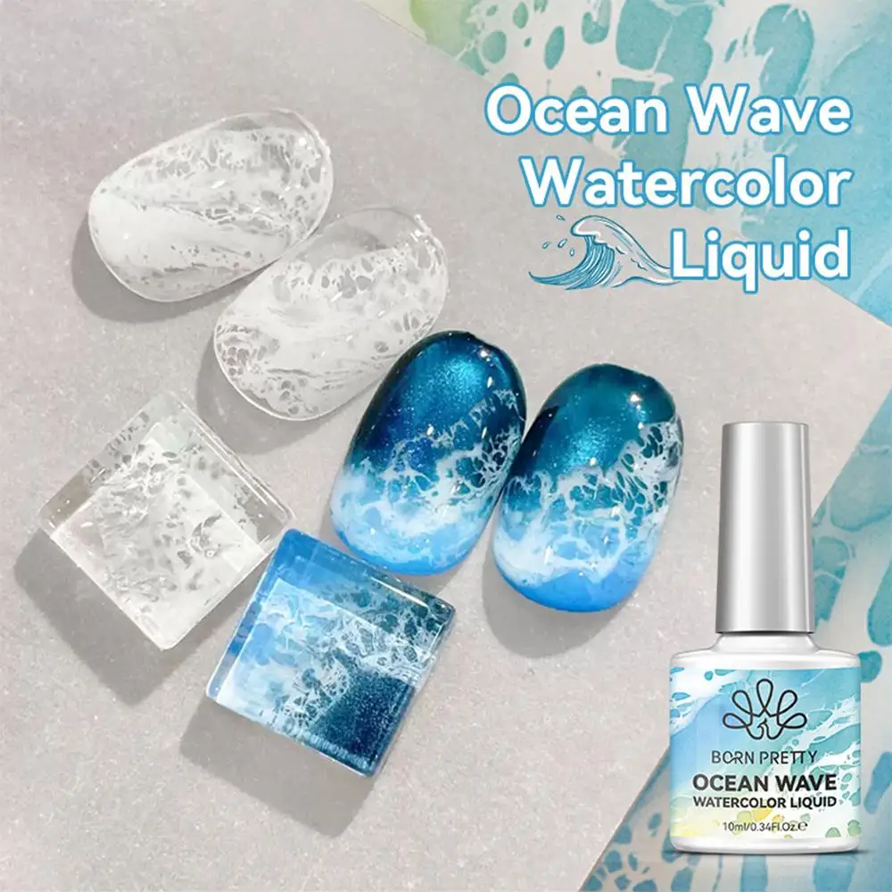 Smalto Gel per Unghie Effetto Acqua Bianco 10ml, Gel Polish 3s per Unghie Traforate a Bolle, Smalto UV LED per Manicure - immagine 4