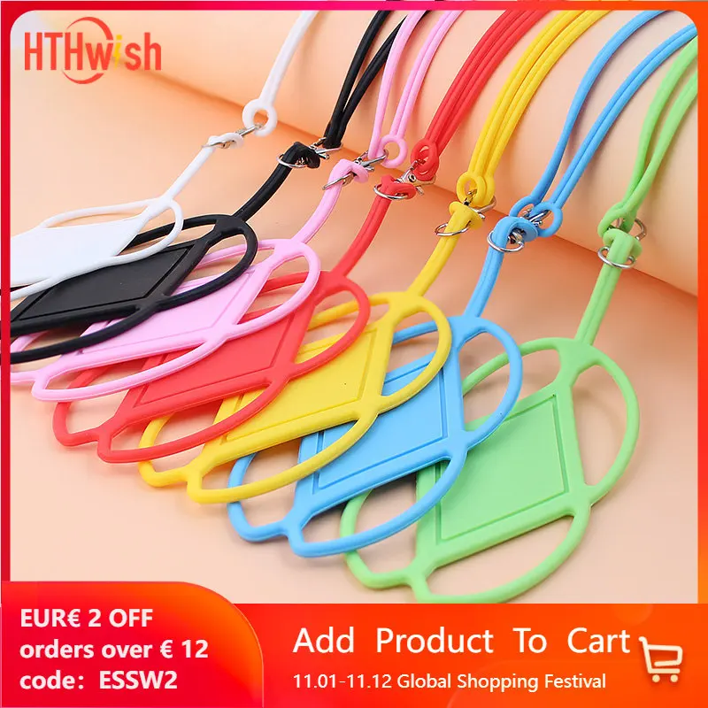 Universal Silicone Cell Phone Lanyard Holder Case Cover Phone Neck