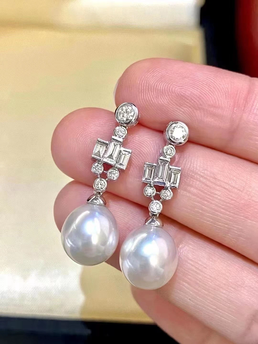 Mj Pearl Earrings Fine Jewelry 925 Sterling Silver Round 1011mm Nature