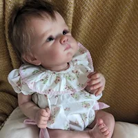 50cm Cuddly Bettie Bebe Reborn Doll With Rooted Hair Soft Cloth Body High Quality Painted With Visible Veins Reborn Doll 5