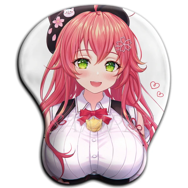 Hololive cute girls 3D Oppai Mouse Pad Kawaii Anime Gaming