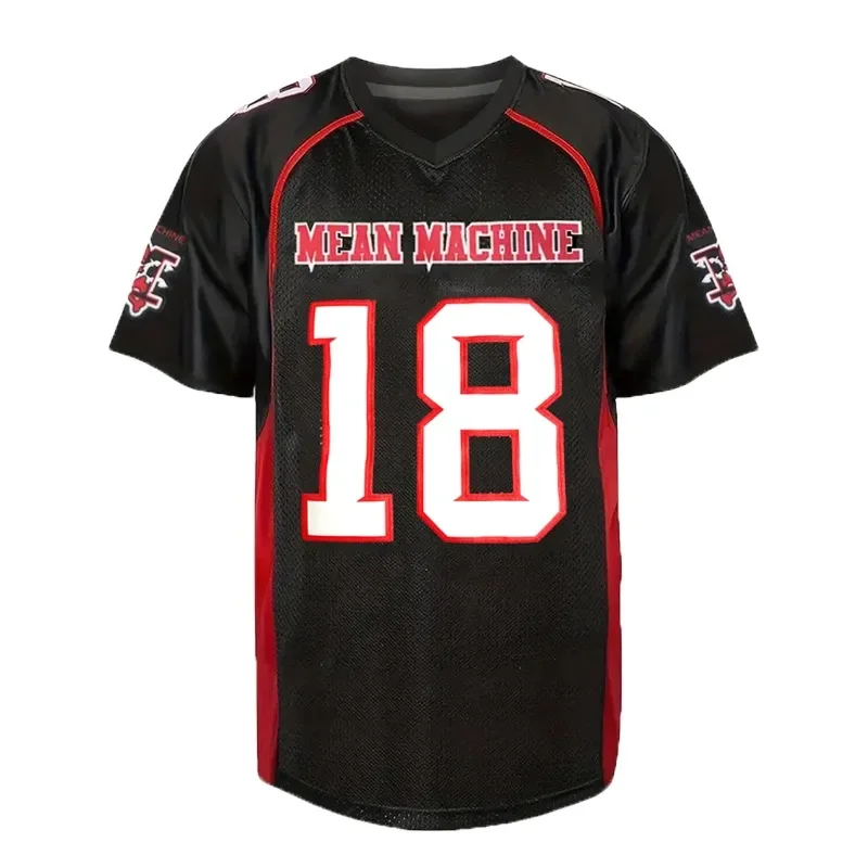 Men's Embroidered American Football Breathable Custom Shirt MEAN MACHINE Training Jersey Soccer Uniform_voghion.com