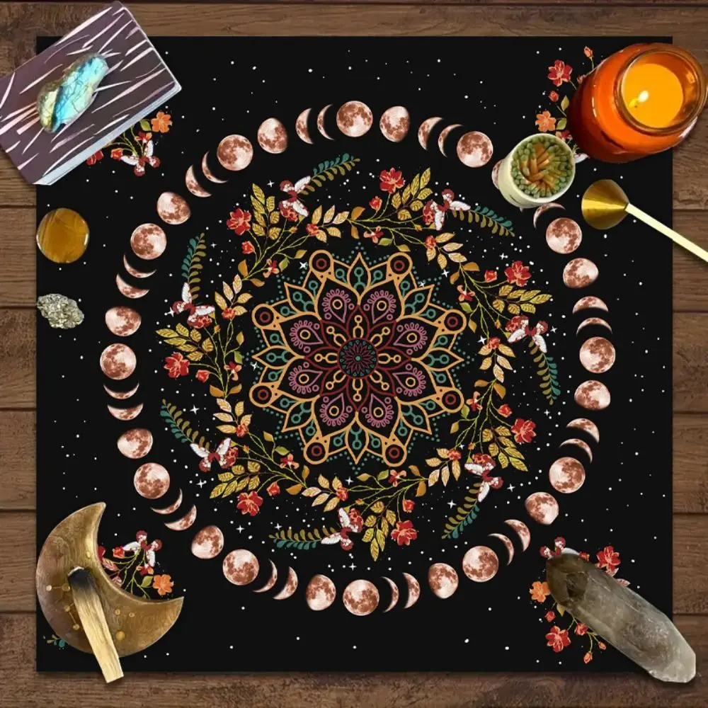 

Rose Tarot Card Table Cloth Colorful Moonlight Flower Floral Altar Card Mat Butterfly Witchcraft Astrology Supplies