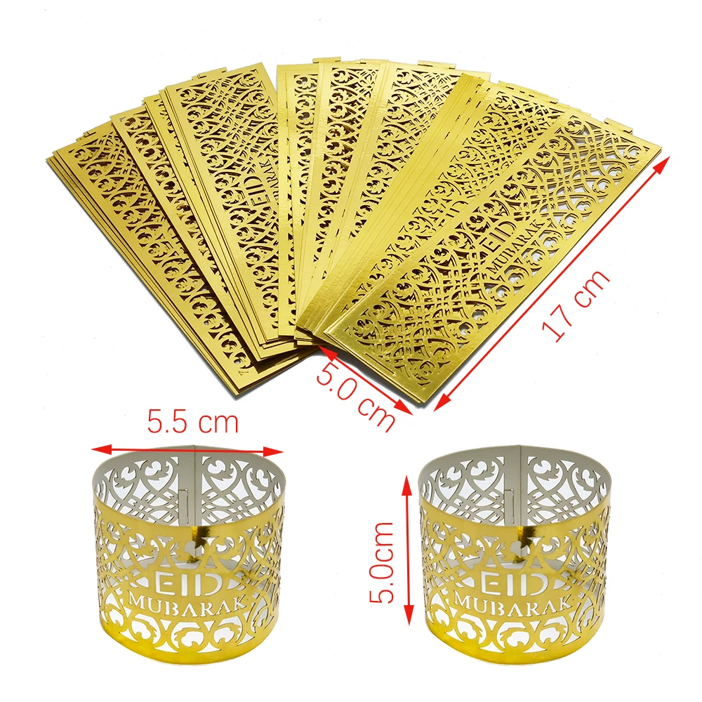 25 Stücke Eid Mubarak Serviettenringe Gold Silber Ramadan Serviettenhalter Muslim Eid Party Tischdekoration Ramadan Dekoration 2026 – Detail 1
