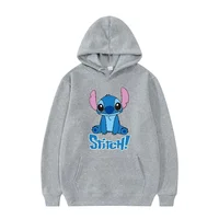 Disney Fashionable Autumn And Winter Unisex Comfortable Pullover Hoodie Lilo And Stitch Playful And Cute Hoodies And Sweatshirts