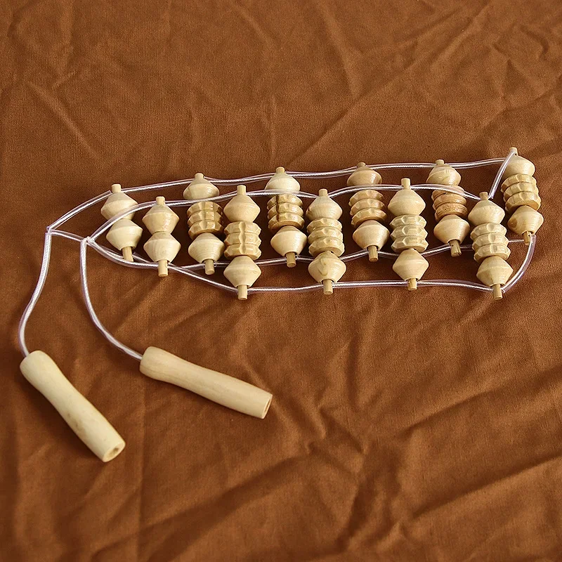Multi Roller Small Back Massager, Wooden Muscle Relaxing and Activating Massager, Middle-aged and Elderly Massage Tool