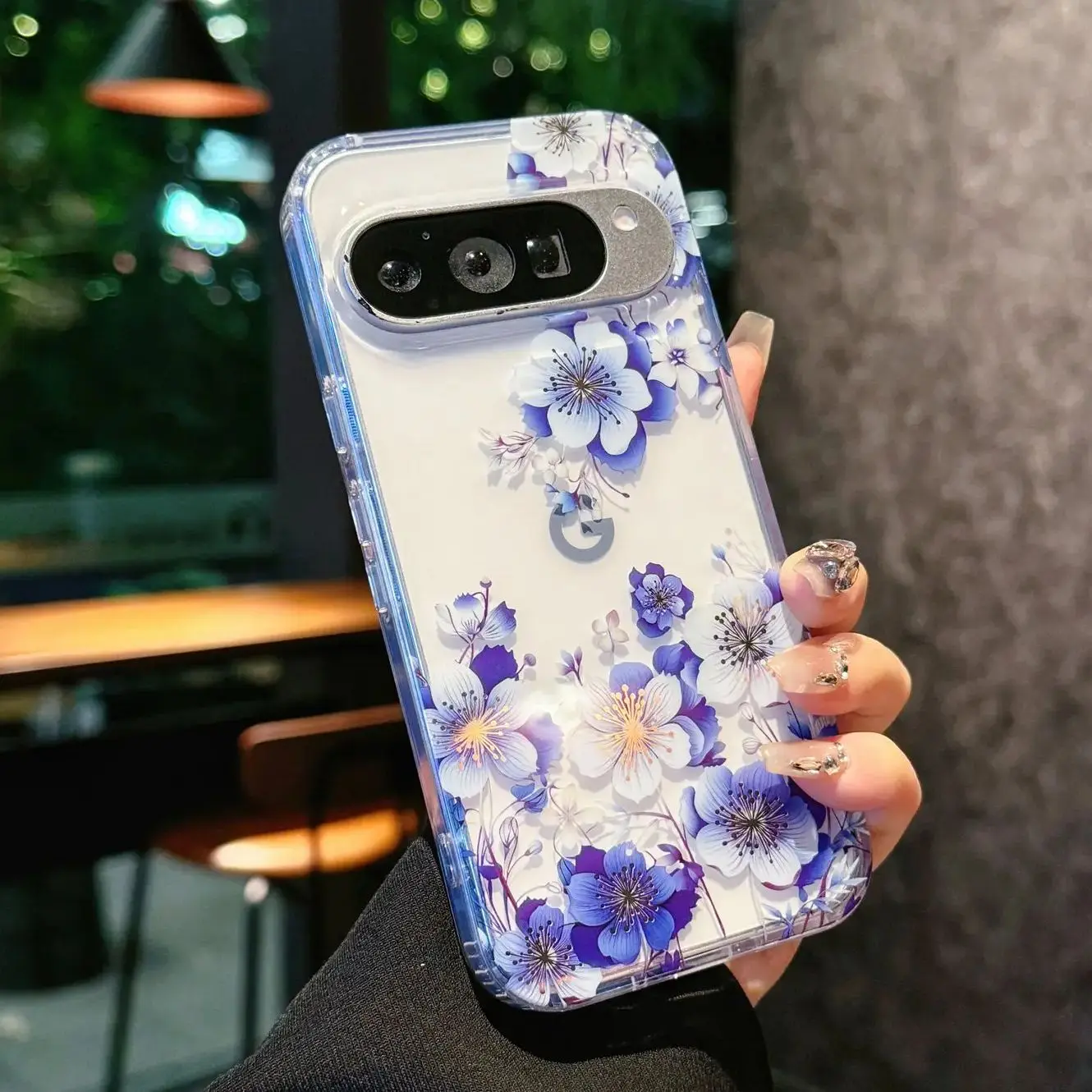 Serect Garden Flower Series Colorful Phone Case - Hard Acrylic Clear Protective Back Cover Bumper