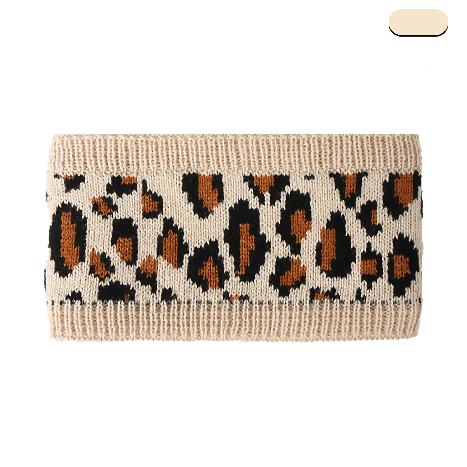 1PC Leopard Print Knit Headbands,Fashion Hair Bands, Warm Winter Hair Accessories For Women, Trendy Animal Print Headwear