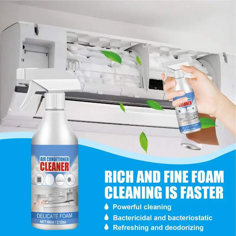 60ml Air Conditioner Cleaner Spray Multifunctional Heavy Duty Detergent Car AC Foam Cleaner Coil for House And Car air conditioning cleaner
