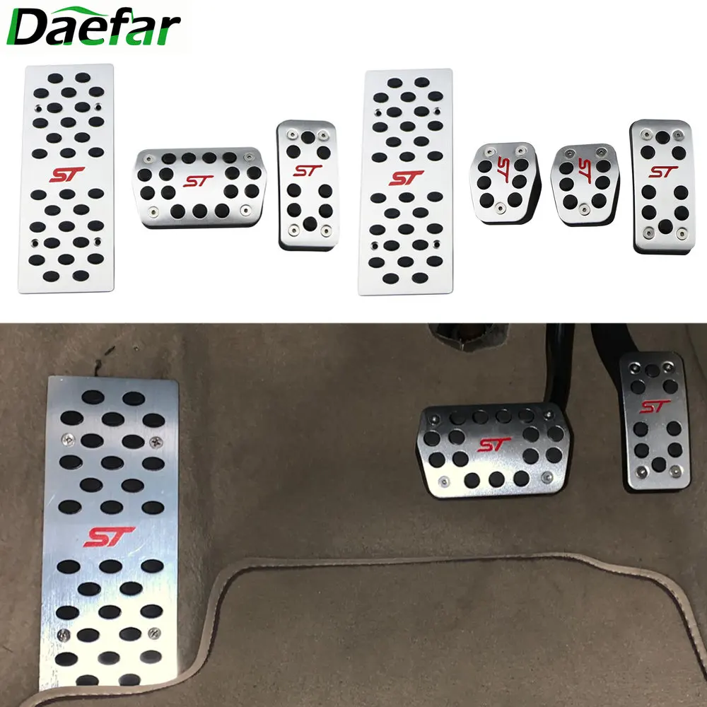 Daefar Auto For Ford Focus 2 Mk2 Rs St 2005 - 2011 Stainless Steel Clutch Gas Brake Pedal Footrest Pads Car Pedals Covers