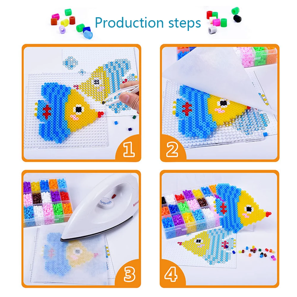 Fuse Beads 5mm 1000pcs 36 Color Pearly Iron Beads for Kids Hama Beads Diy Puzzles High Quality Children Handmade Gift Perler Toy 6