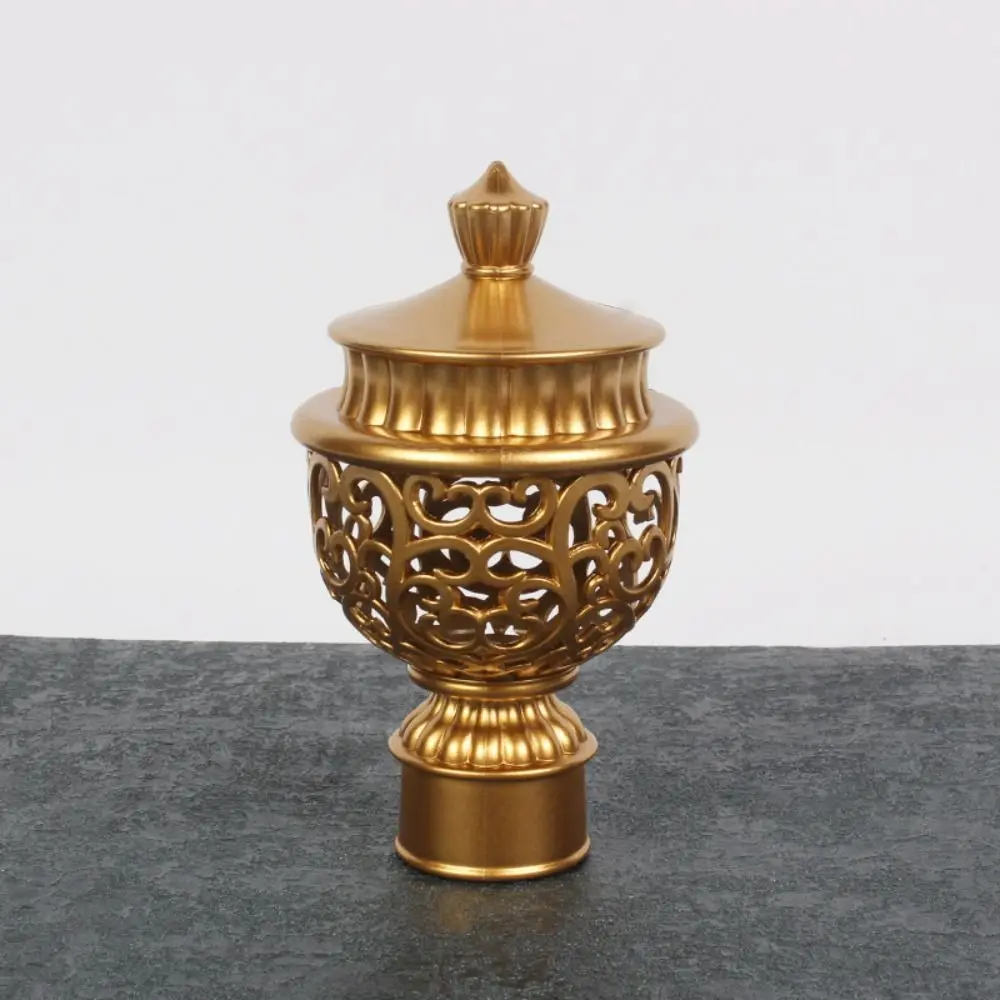 4Pcs/set Fashionable Curtain Rod Decorative Head European Style Roman Pole Sealing Plug Curtain End Cap Cover Home Decor