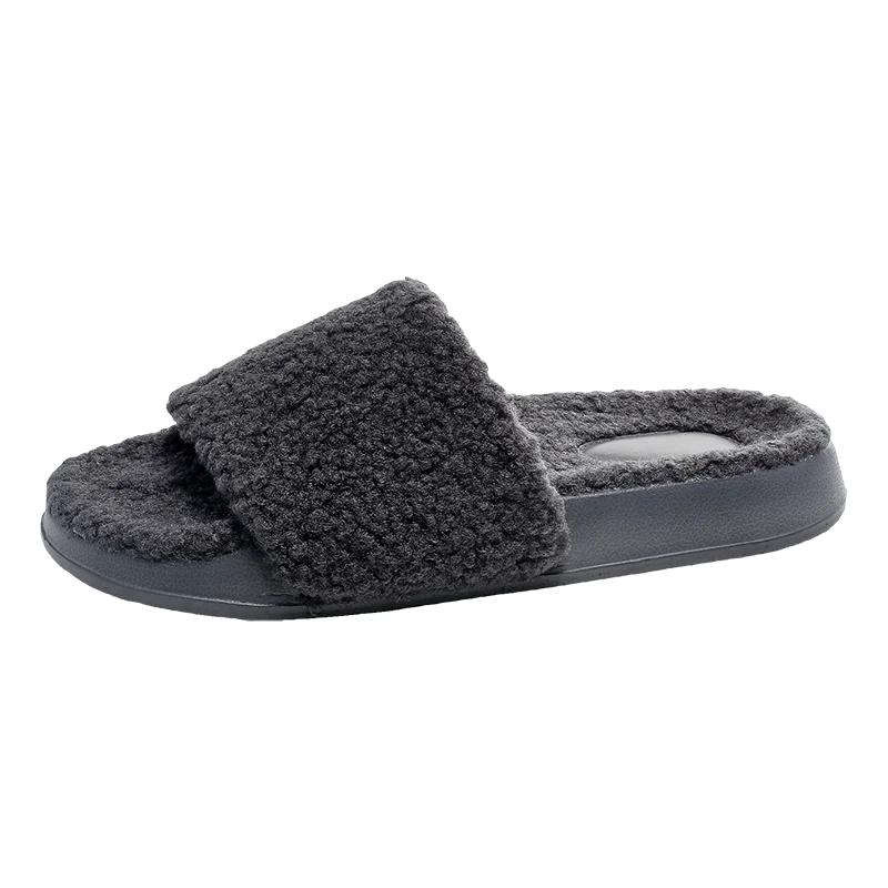 Slippers Women Winter Soft Plush Indoor House Warm Cotton Slides Couple Ladies Shoes Thick Sole Fluffy Slipper Men Home Slides