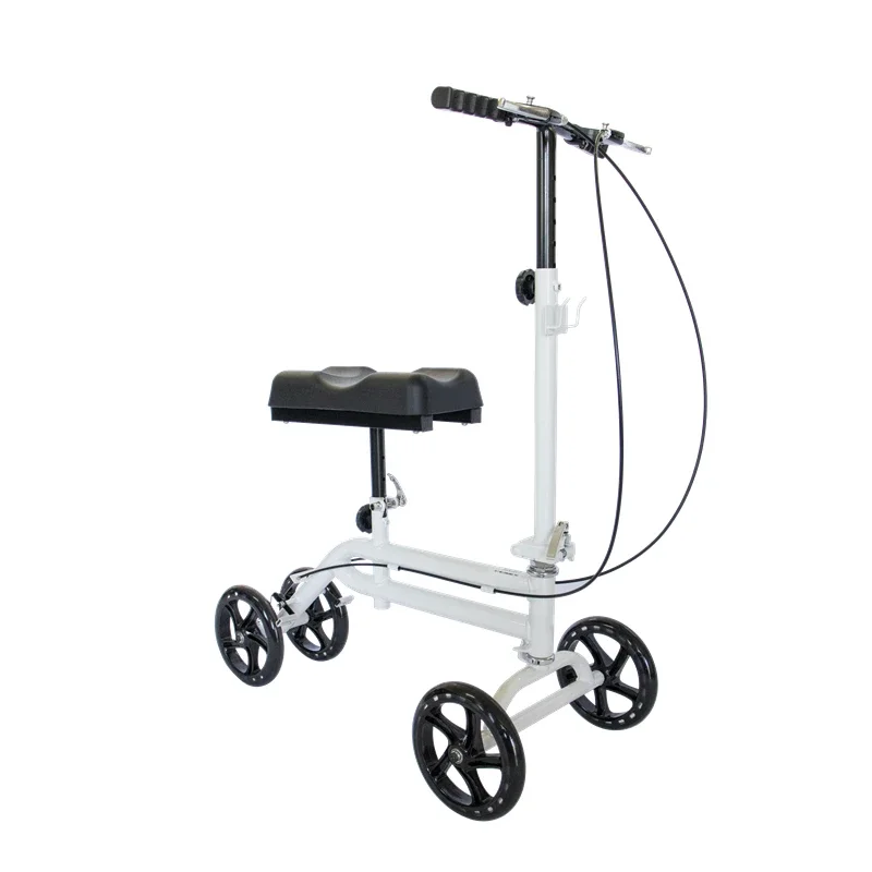 Lightweight Manual Knee Walker Portable  Handicap Scooter for Disabled and Elderly Mobility Outdoor Standing Walking Aids 2