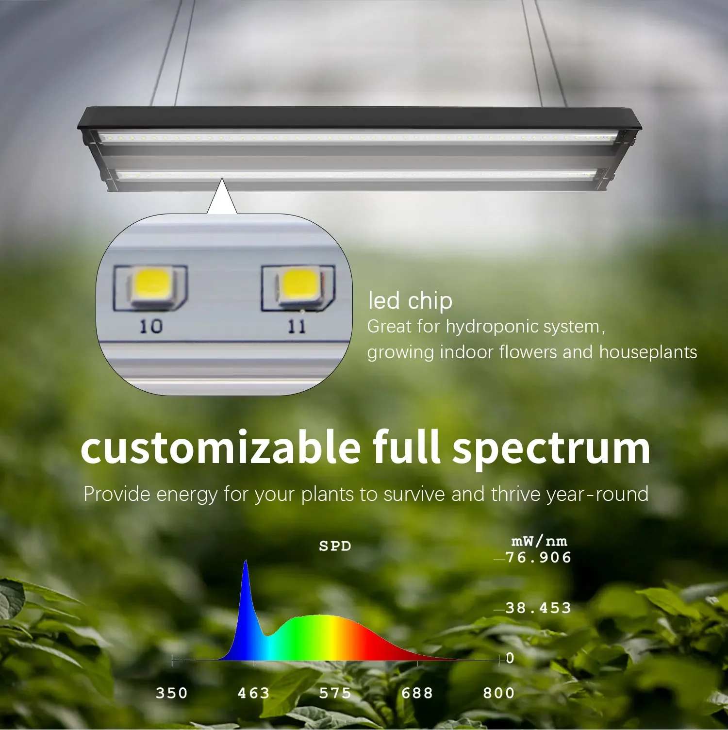 Hydroponics Equipment 2 Bulbs Grow Tube LED Light And T5 High Output Fluorescent Plant Lamp Fixtures