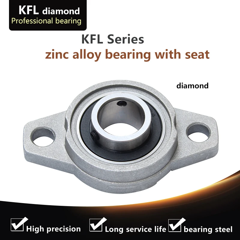 

KFL002 Diameter 15mm Bore Diameter Self Aligning Zinc Alloy Flange Pillow Block Bearing K002 FL002