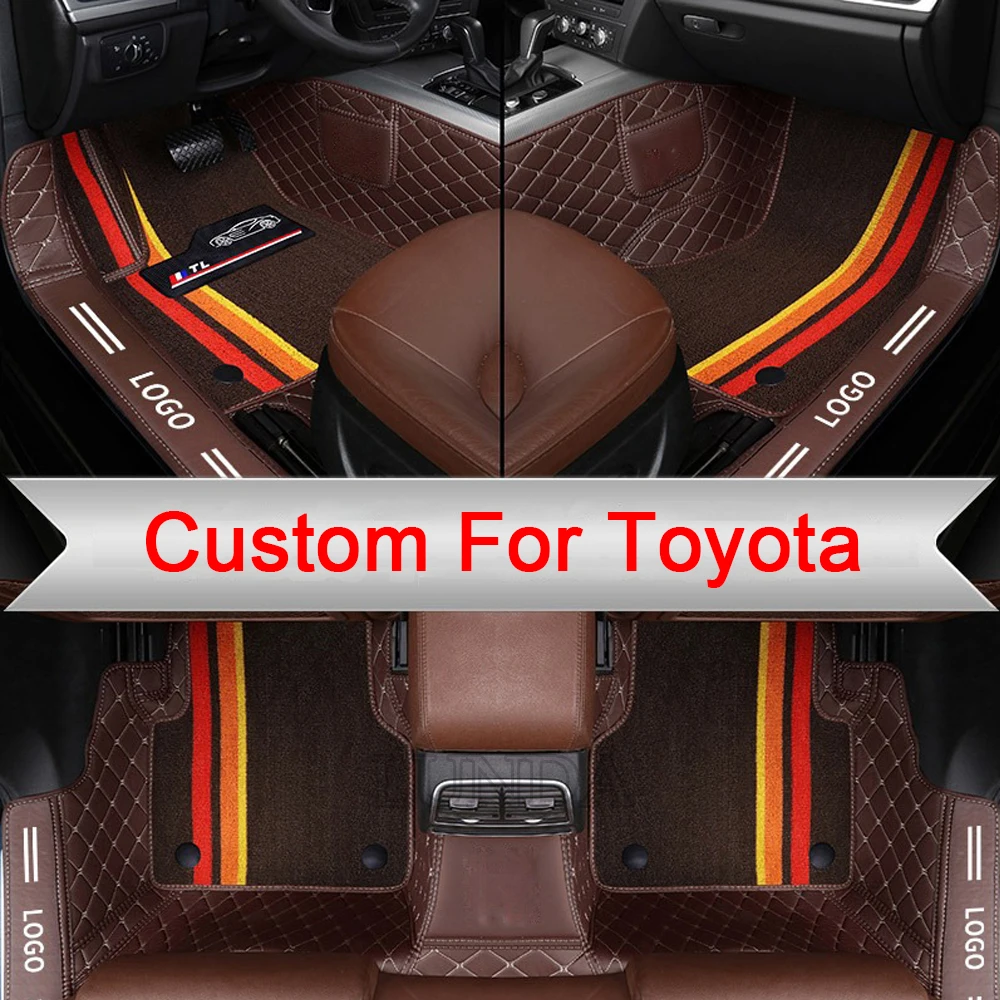 

LUNDA Custom из искусственной кожи автомобильные коврики для Toyota RAV4 Allion Cross Corolla IZOA Vios FS Prado Crown Foot Pads