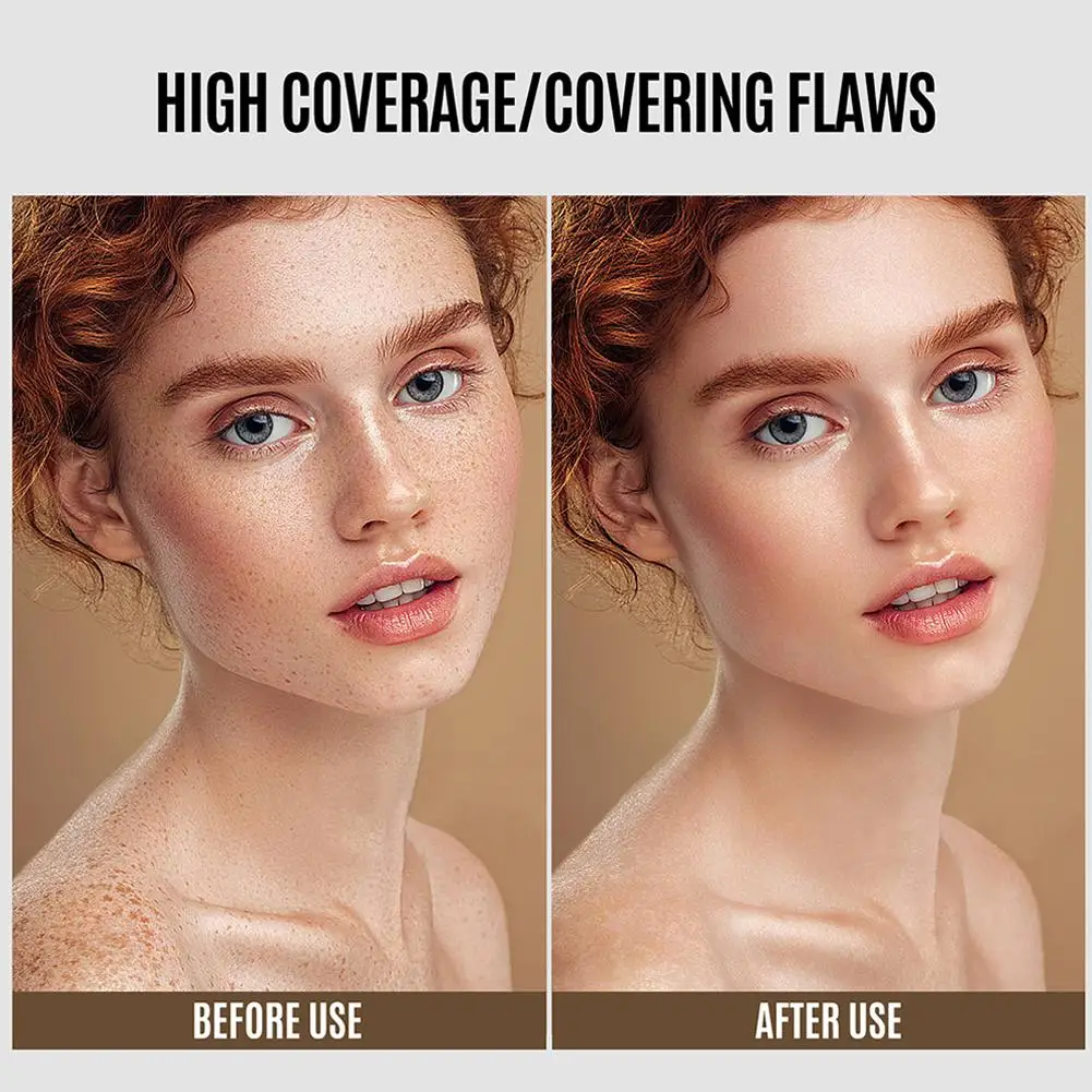 LOOKAVE Liquid Foundation Long Lasting Full Coverage Natural Matte Liquid Foundation Moisturizing Concealer CC Cream Base Makeup 6