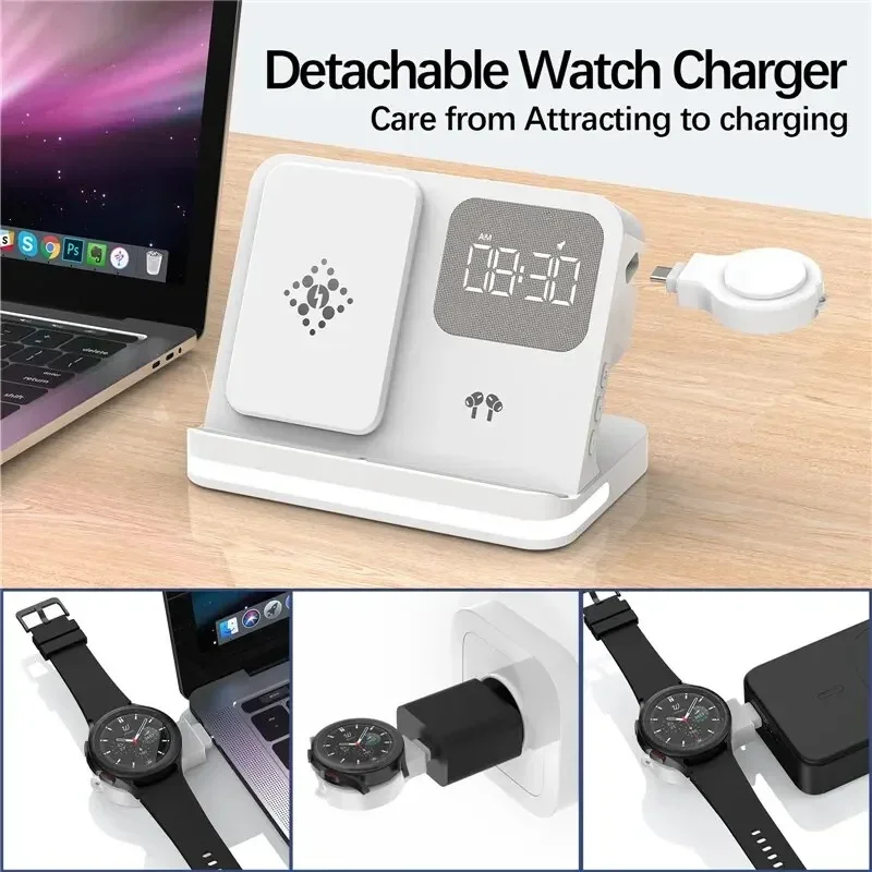 Drahtloser Ladeständer für iPhone 17–12 Samsung S25 S22 Ultra Fold Z Flip Galaxy Watch Active Buds Schnellladestationshalter – Detail 16