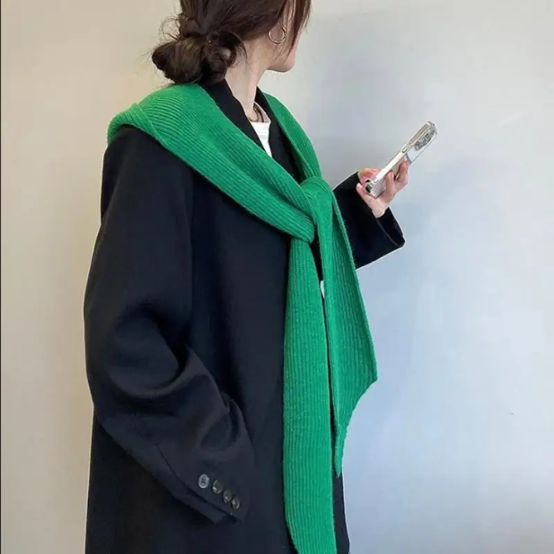 Women's Hat Scarf Set Women Bonnet Balaclava Korean Ins Beanies With Scarf Shawl Neck Warmer Coat Faux Collar Accessories. - 3