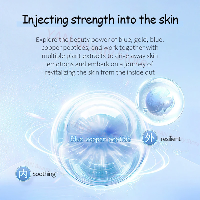 20PCS Blue Copper Peptide Freeze-Dried Powder Set Oligopeptide Anti Wrinkle Essence Shrink Pores Acne Treatment Skincare Serum