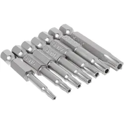 7 - Piece Magnetic Star Screwdriver Bit Set - Precision 5 - Point Star Bits with 1/4 Hex Shank (7pcs)