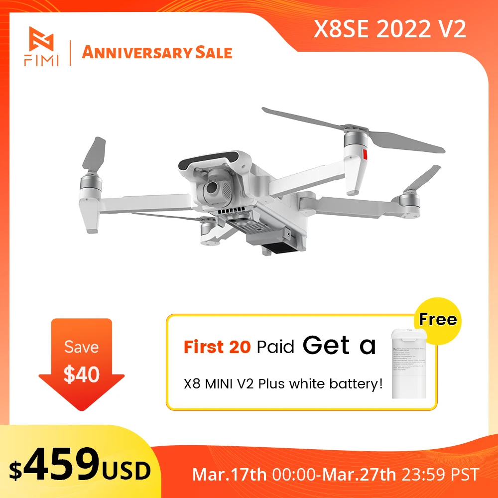 Fimi X8 Se 2022 V2 Fotocamera Drone 4K Professionale 10Km Gamma Di Trasmissione Gimbal A 3 Assi 35 Minuti Drone Com X8 Pro 2023 Fimi Rc Store