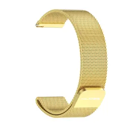 Premium Metal Wristband for Smartwatches - 20mm & 22mm Replacement Strap (Gold 1)