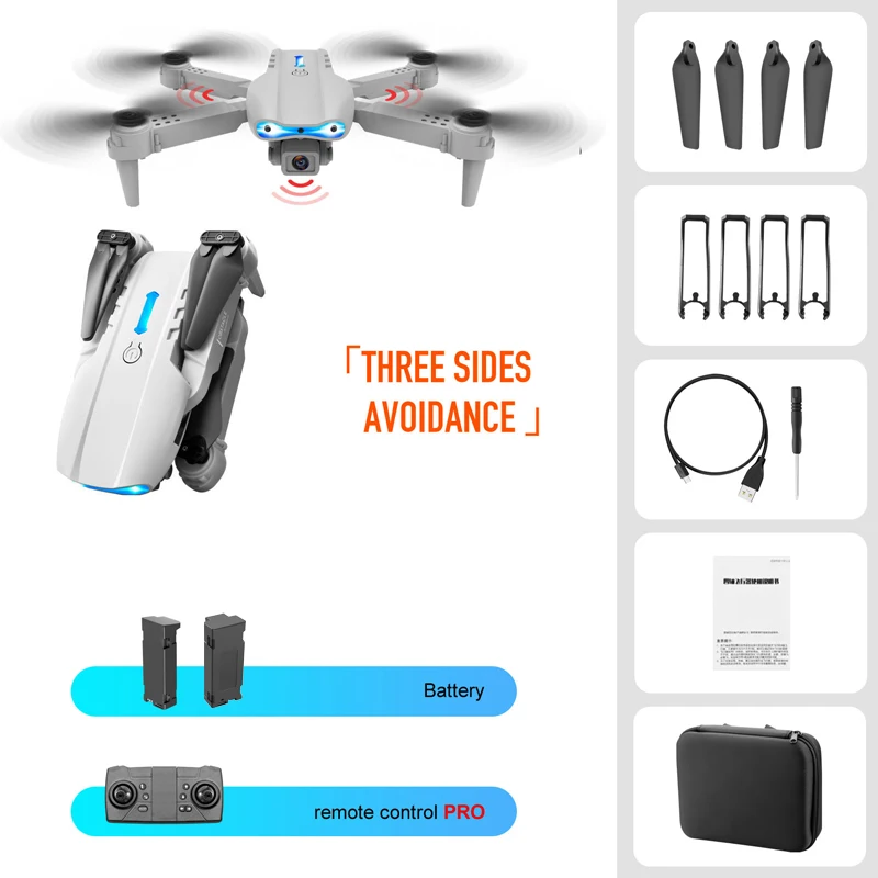 fly x5 explorers 4ch 2.4 g remote control quadcopter New E99 K3 PRO Rc Drone 4k Profesional HD Dual Camera Obstacle Avoidance WIFI FPV Foldable Quadcopter Adults Remote Control Toys orb remote control mini quadcopter RC Quadcopter