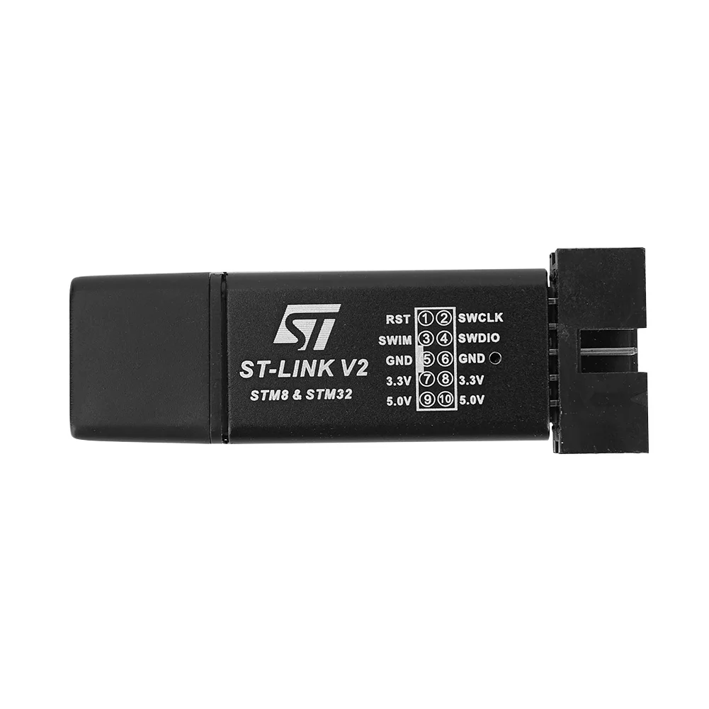 시뮬레이터 다운로드 프로그래밍 LED 표시기, 무작위 색상, ST-LINK V2 STM8 STM32, 5V 3.3V