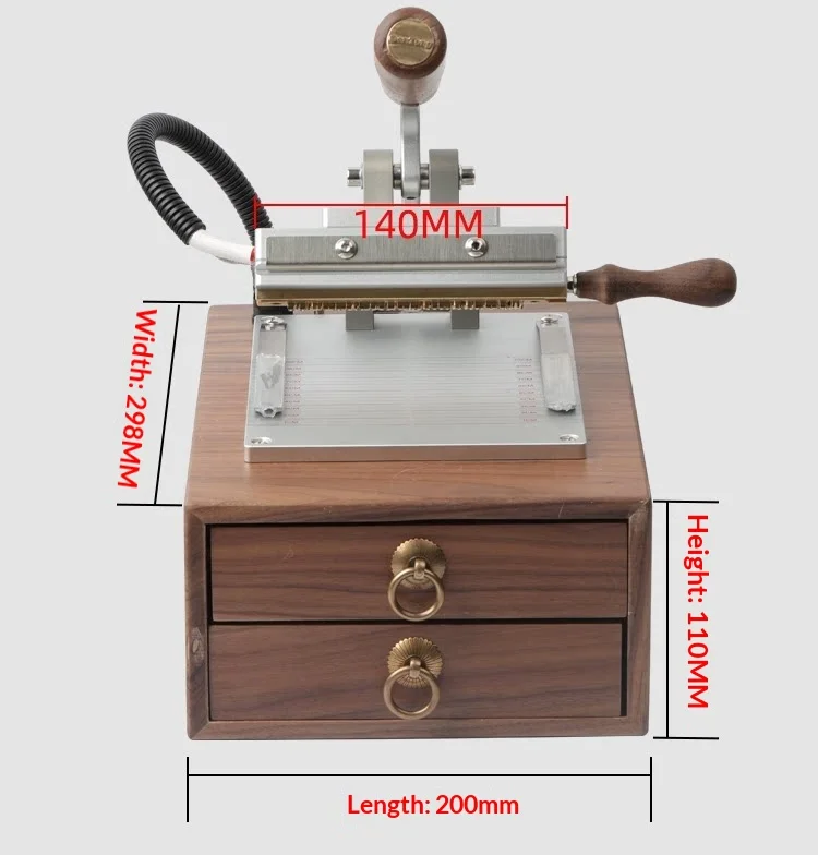Leather Hot Foil Stamping Embossing Machine Manual Digital Logo Heat Transfer Pr