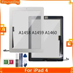 Premium Touch Screen Digitizer Front Glass Panel Replacement - 100% Quality Tested (Black with button)