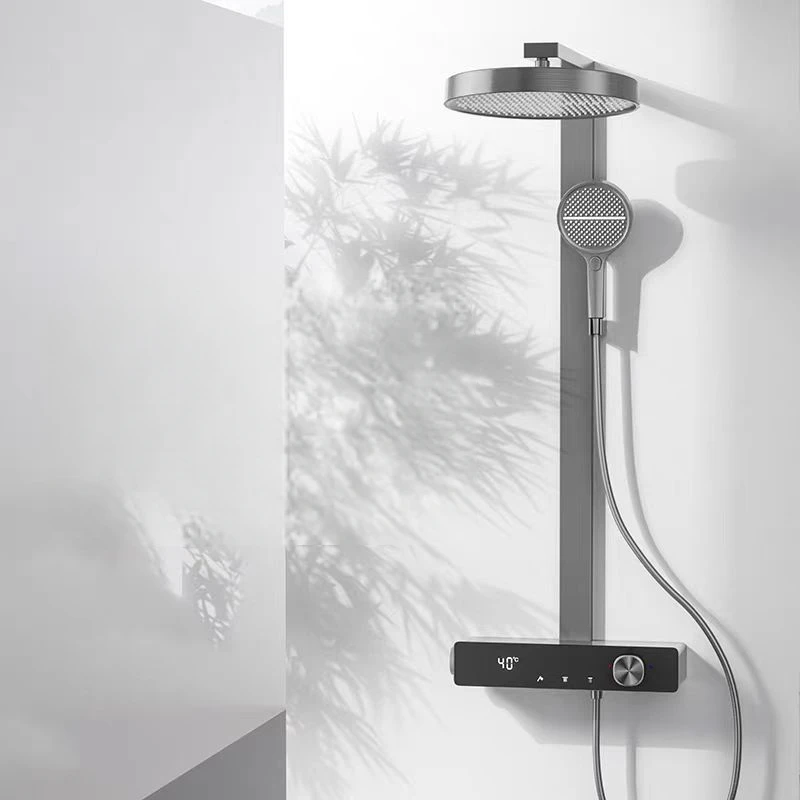 ชุดฝักบัวอาบน้ำอเนกประสงค์พร้อมไส้กรอง สีเทา พร้อมจอแสดงผลดิจิตอลอัจฉริยะ สำหรับใช้ในบ้าน 1