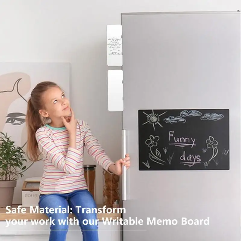 1PC Dry Erase Magnetic Monitor Message Memo Board For Sticky Notes Tabs Phones PC Screen Computer Monitors Side Panel Planner