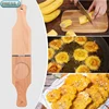 A50I Wooden Tostonera Plantain Press With Handle,2 In 1 Wood Reusable Plantain Press Smasher,Portable Plantain Press 2