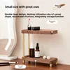 Black walnut solid wood cosmetics storage rack Dressing table Skin care products storage rack perfume storage display rack 1