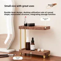 Black walnut solid wood cosmetics storage rack Dressing table Skin care products storage rack perfume storage display rack 1