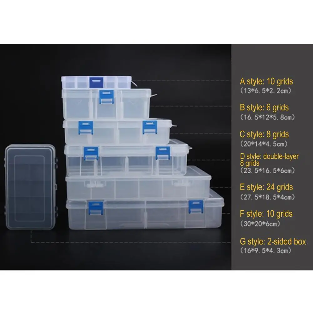 36 Grid Transparent Storage Box Jewelry Tool Box Food Grade Pp Material  Storage Box Plastic Parts Storage Box 