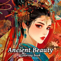 1pc Ancient Beauty coloring Book 24 Pages illustration Creative Relaxation Perfect Self-painting book For Kids And Adult 1